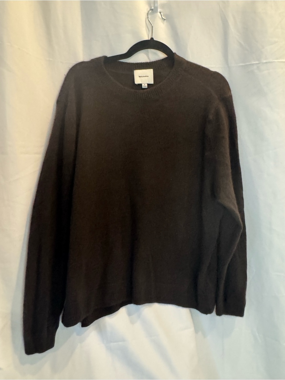 Reformation Boyfriend Cashmere Sweater Mole size xl